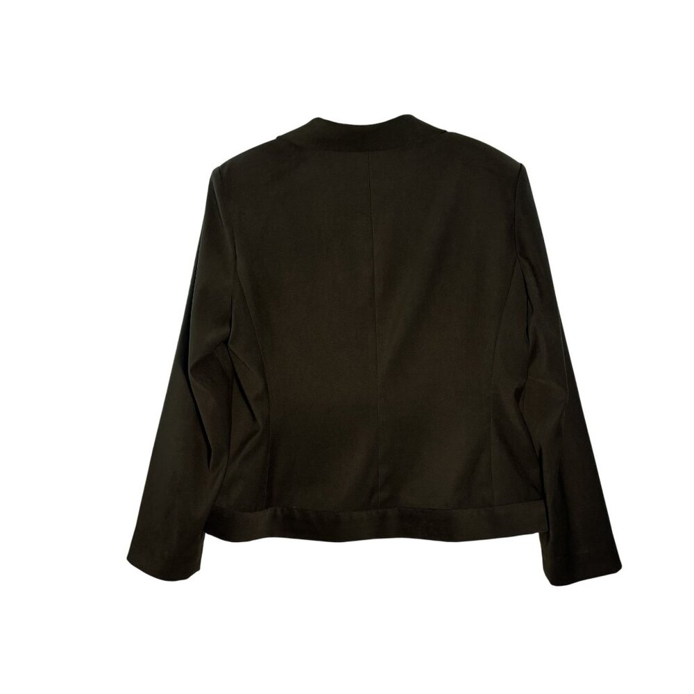 Vintage Trousers ETC New York Zip-Up Dark Olive Jacket Size 14 - Picture 2 of 6